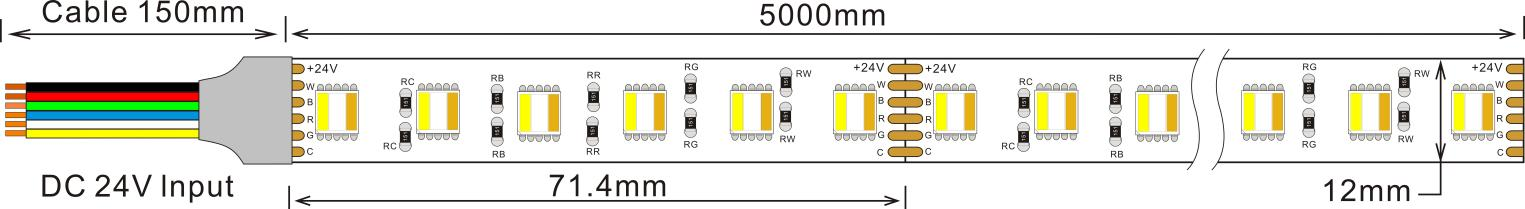 m dc24v 12mm rgbcw 5 in 1 color for party-0