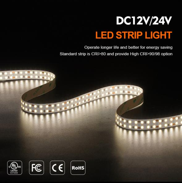 Durable LED strip SMD2835 240leds/m DC12V 15MM Double Low for Indoor Decoration