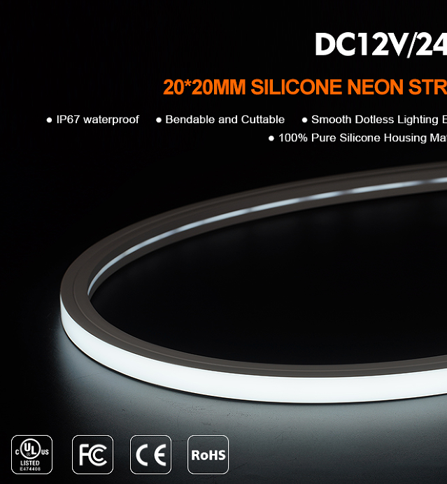silicone neon tube flex top view or side view 2020mm lwtg2020 4-2