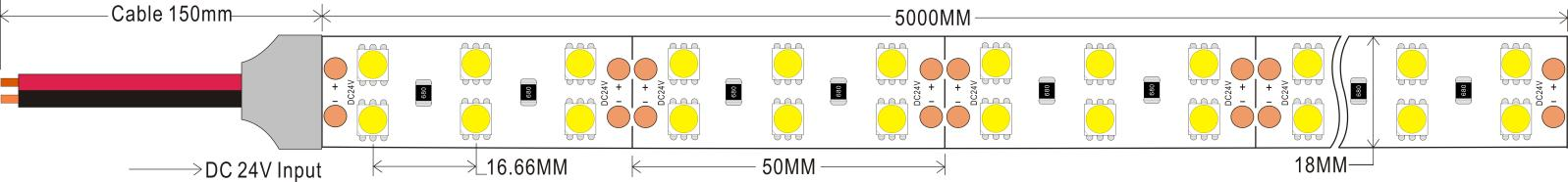 m dc24v 18mm single color for liner lighting-0