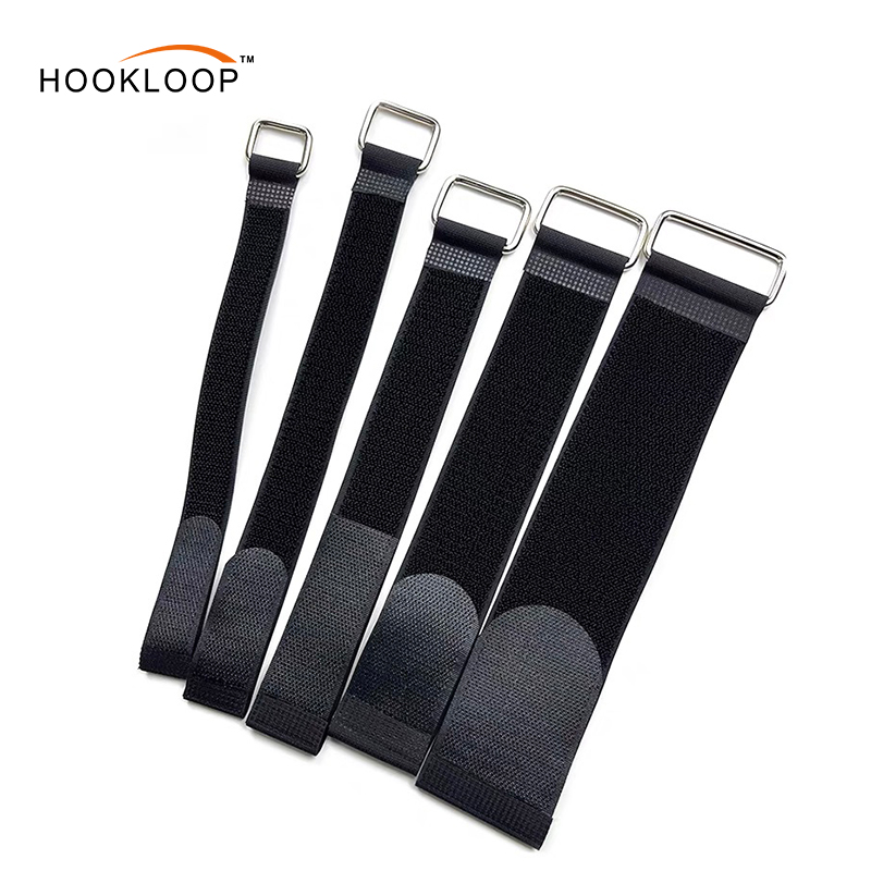 Adjustable Reusable Cable Straps Fixing Nylon Cinch Strap Hook and Loop Straps with Plastic/Metal Buckles