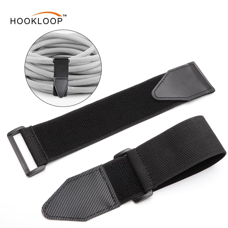 Elastic Straps Anti-Slip Strips Hook and Loop Storage Strap with Plastic Buckle Bundling Straps for Extension Cords Cables Ropes