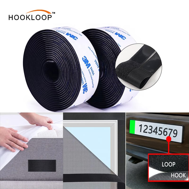 3M Hook and Loop Double Sided Tape Self Sticky Adhesive Fasteners for Window Fixing Photo Frames Mosquito Net Carpets Car and DIY