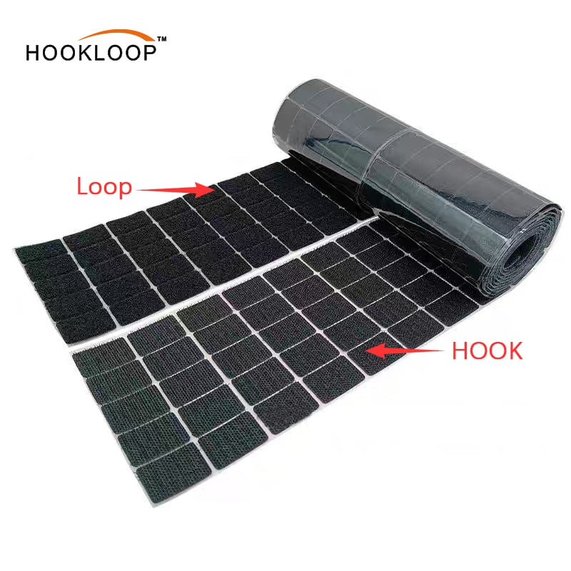 Factory Price Self-adhesive Hook and Loop Fastener Tape Squares Nylon Sticky Back Strips for Art Projects and School Supplies