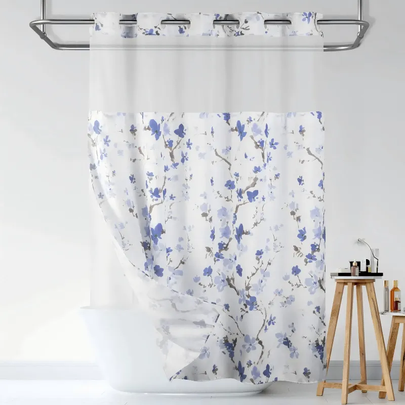 Double Layer No Hook Shower Curtain factory