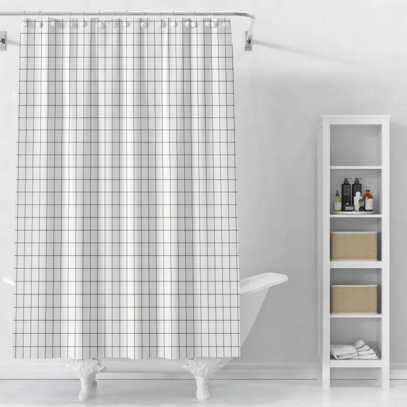 Polyester Waterproof Bathroom Curtains manufacture