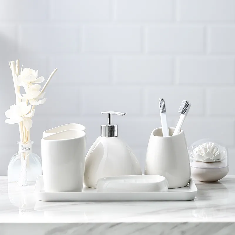 Ceramic Home Decorations Bathroom Accessories Set details