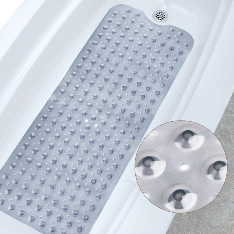 PVC Duschmatte Badewannenmatte mit Abflusslöchern und Saugnäpfen