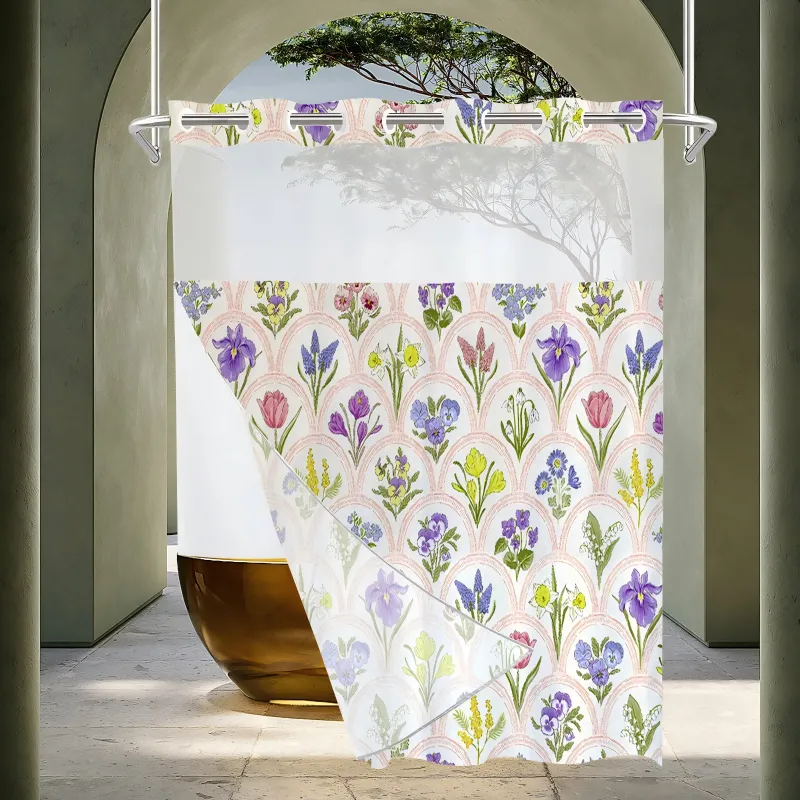 Double Bath Curtain Design  details