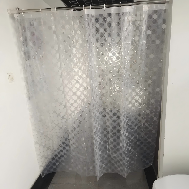 Transparenter 3D-EVA-Duschvorhang mit Haken