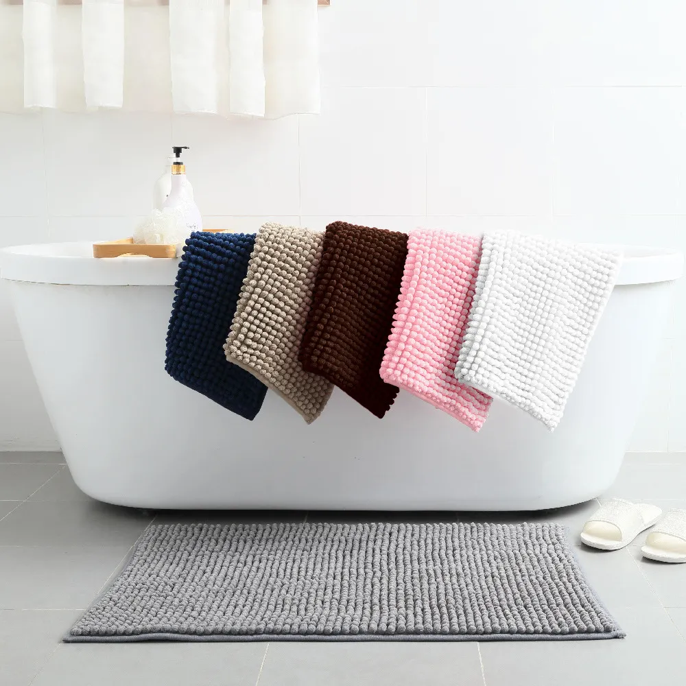 Weiche Chenille-Plüsch-Badezimmermatte