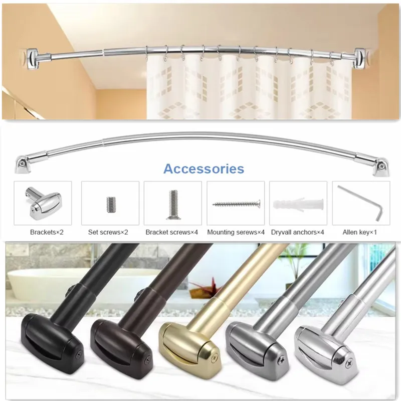 Curved shower curtain rod manufacture