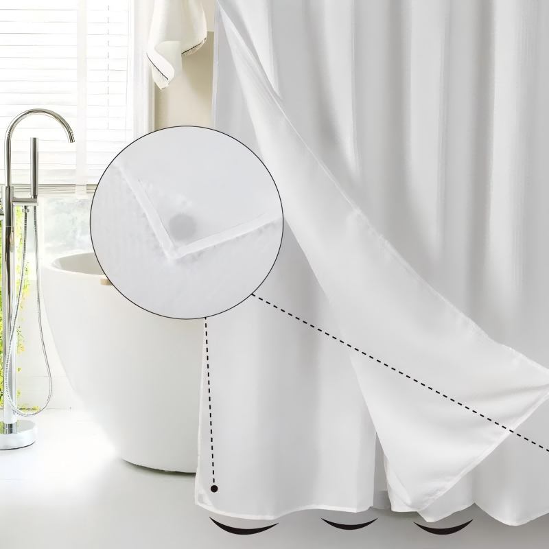 Hakenloser 2-lagiger Duschvorhang
