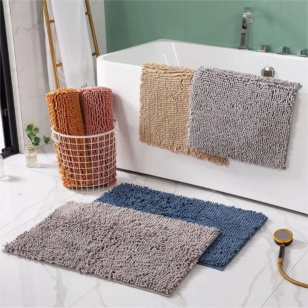 Schnell trocknende Badematte aus Mikrofaser-Chenille