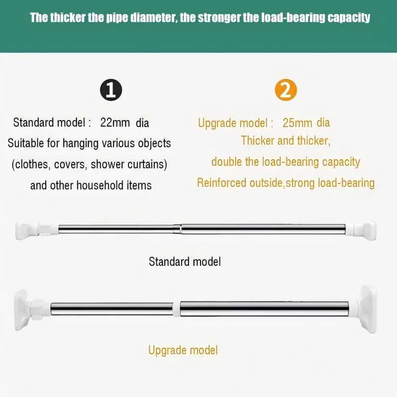Retractable shower curtain rod factory