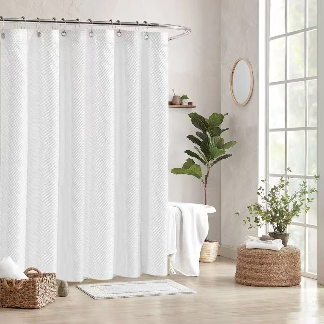 Hochwertiger Hotel-Badvorhang Polyester Badezimmer Vinyl Duschvorhang Duschabliner