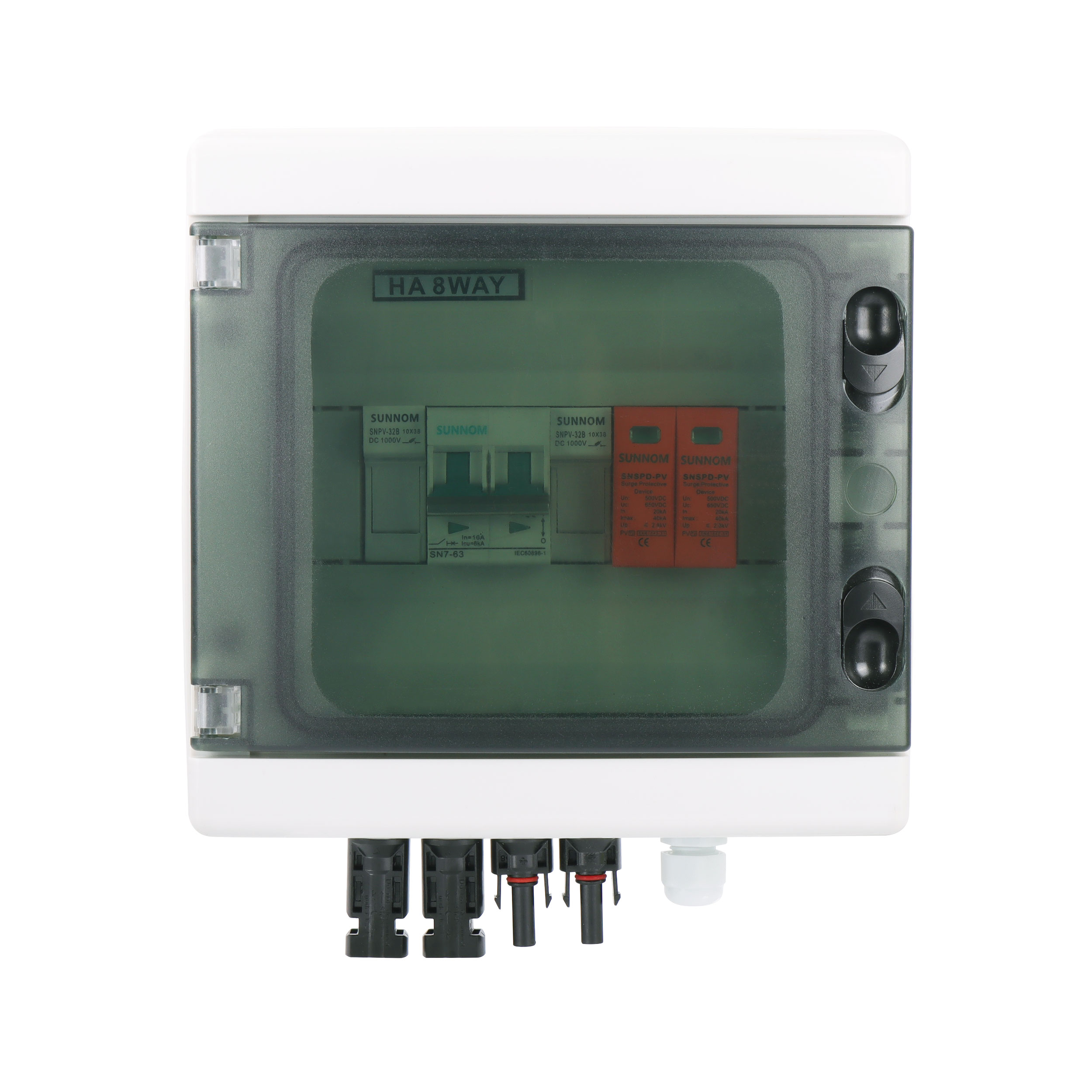 1 IN 1 OUT 500V Solar PV DC Combiner Box