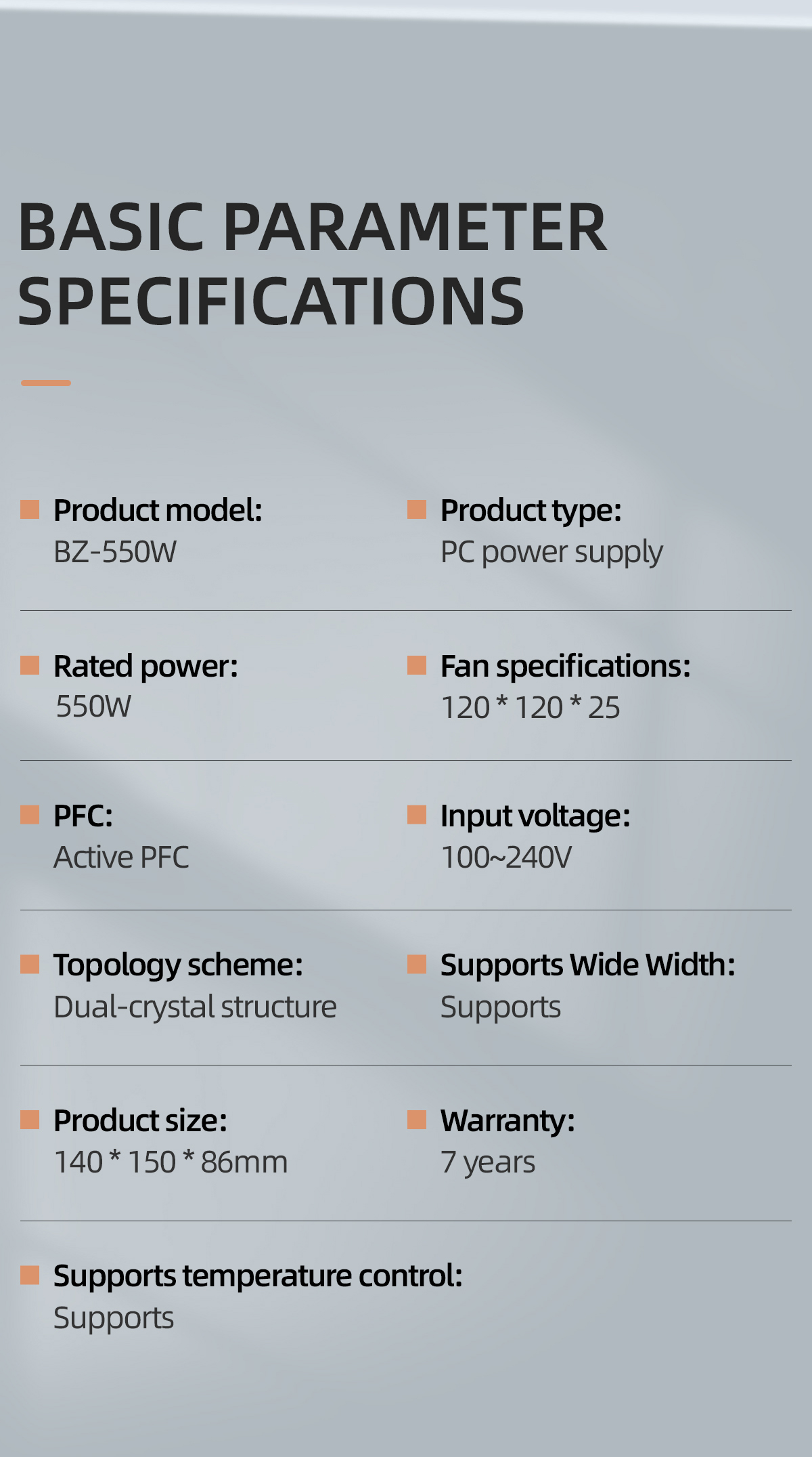 08-80Plus Bronze BZ-550W Non modular PC power supply Computer power supply for Chassis.jpg