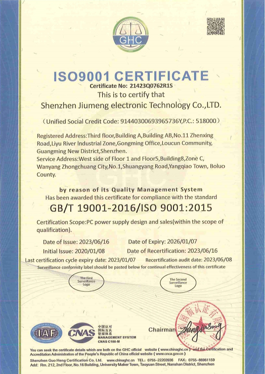 Certificates