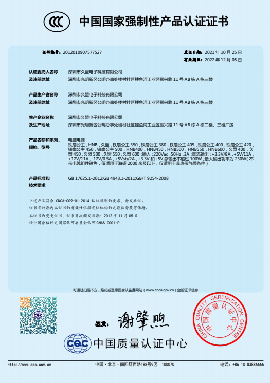 Certificates