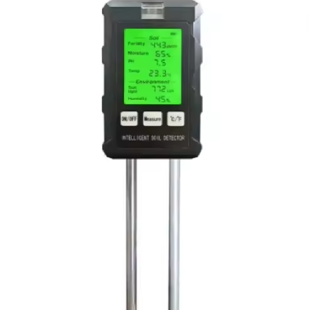 Testador de Fertilidade do Solo Dobrável 6 em 1 / pH / Umidade do Solo / Temperatura / Luz Solar / Umidade