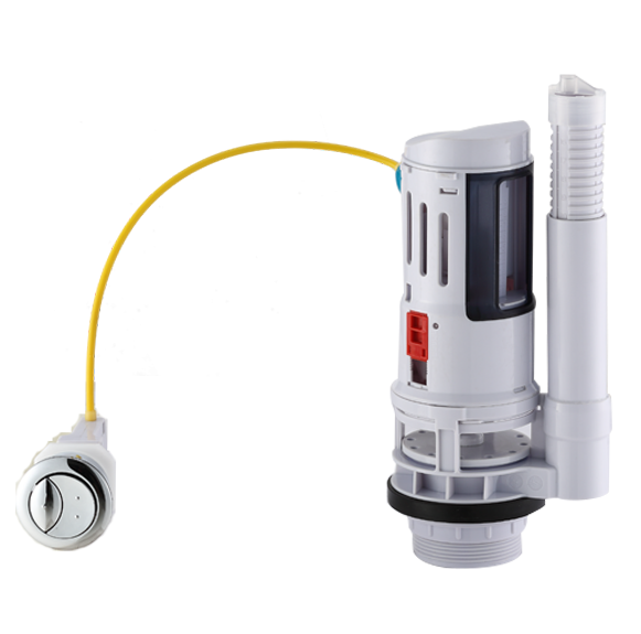 2 Inch Toilet Flush Valves untuk One Piece Toilet Top / Side Push Button Valve -Toilet Repair Kit Dual Flush Valve Replacement Fit