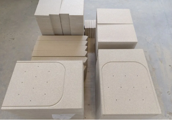 Customized shaped vermiculite boards