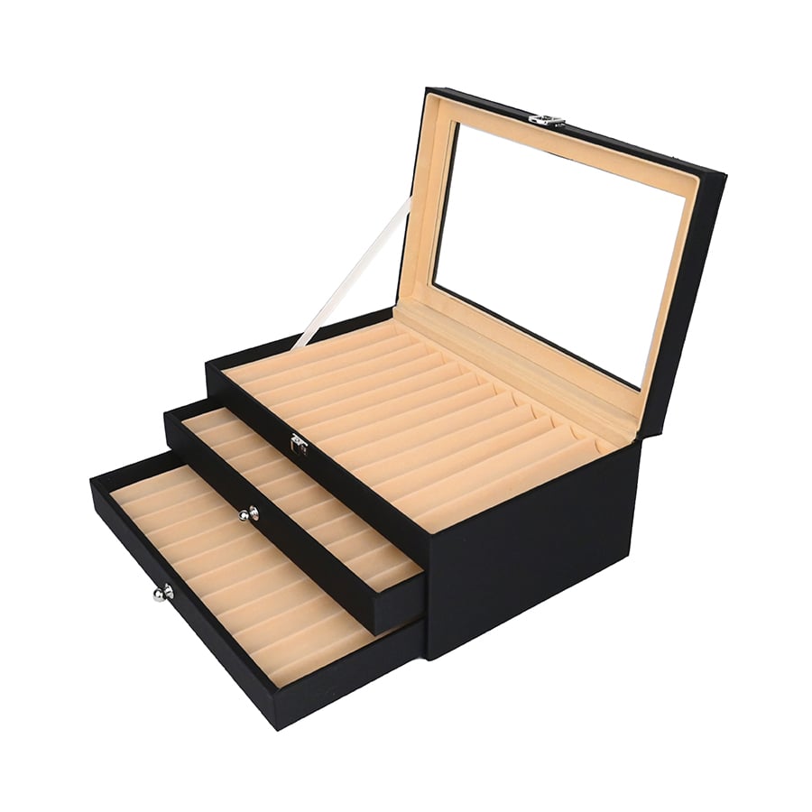 Funda de cuir multicapa de gran capacitat per a 36 estilogràfics, capsa d'emmagatzematge resistenta a caigudes i a la pressió per a estilogràfics i bolígrafs.