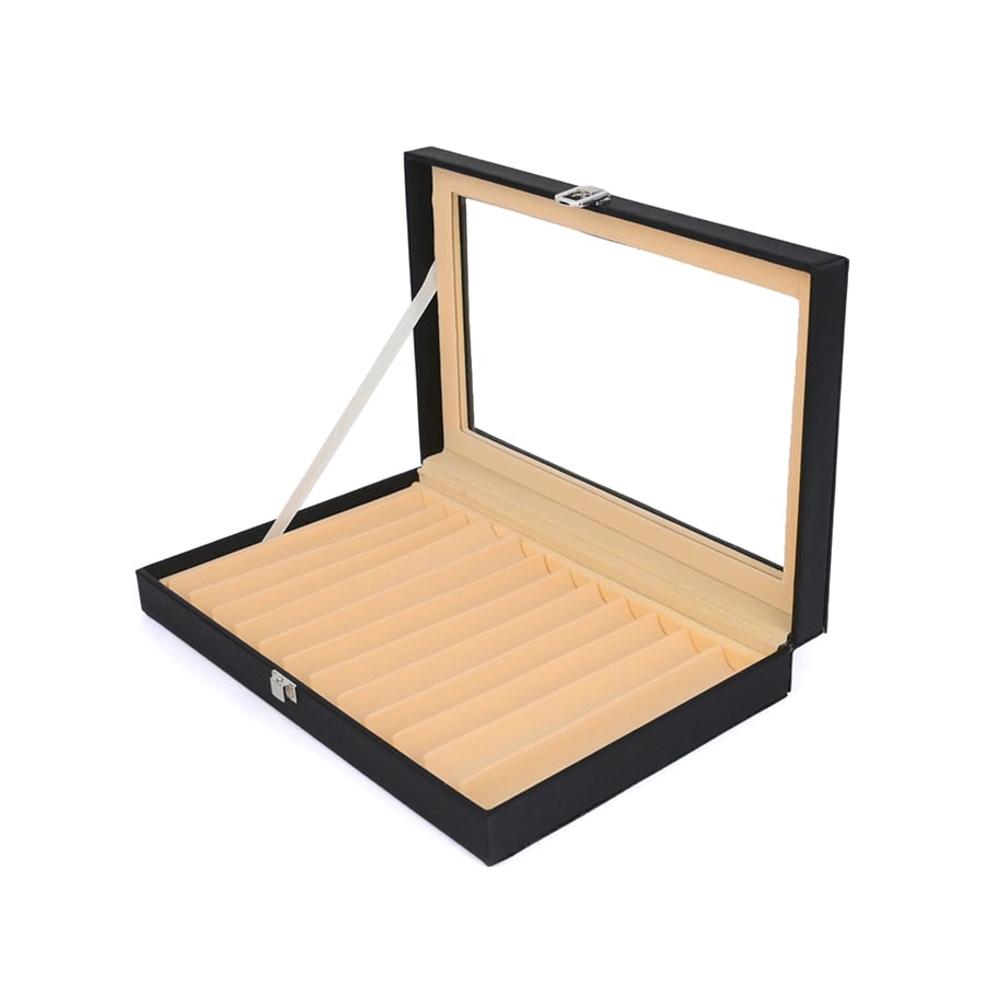 De nova arribada, funda de cuir per plomes estilogràfiques, funda de 12 peces amb tapa articulada, caixa d’emmagatzematge per plomes estilogràfiques resistents a caigudes i a la pressió.