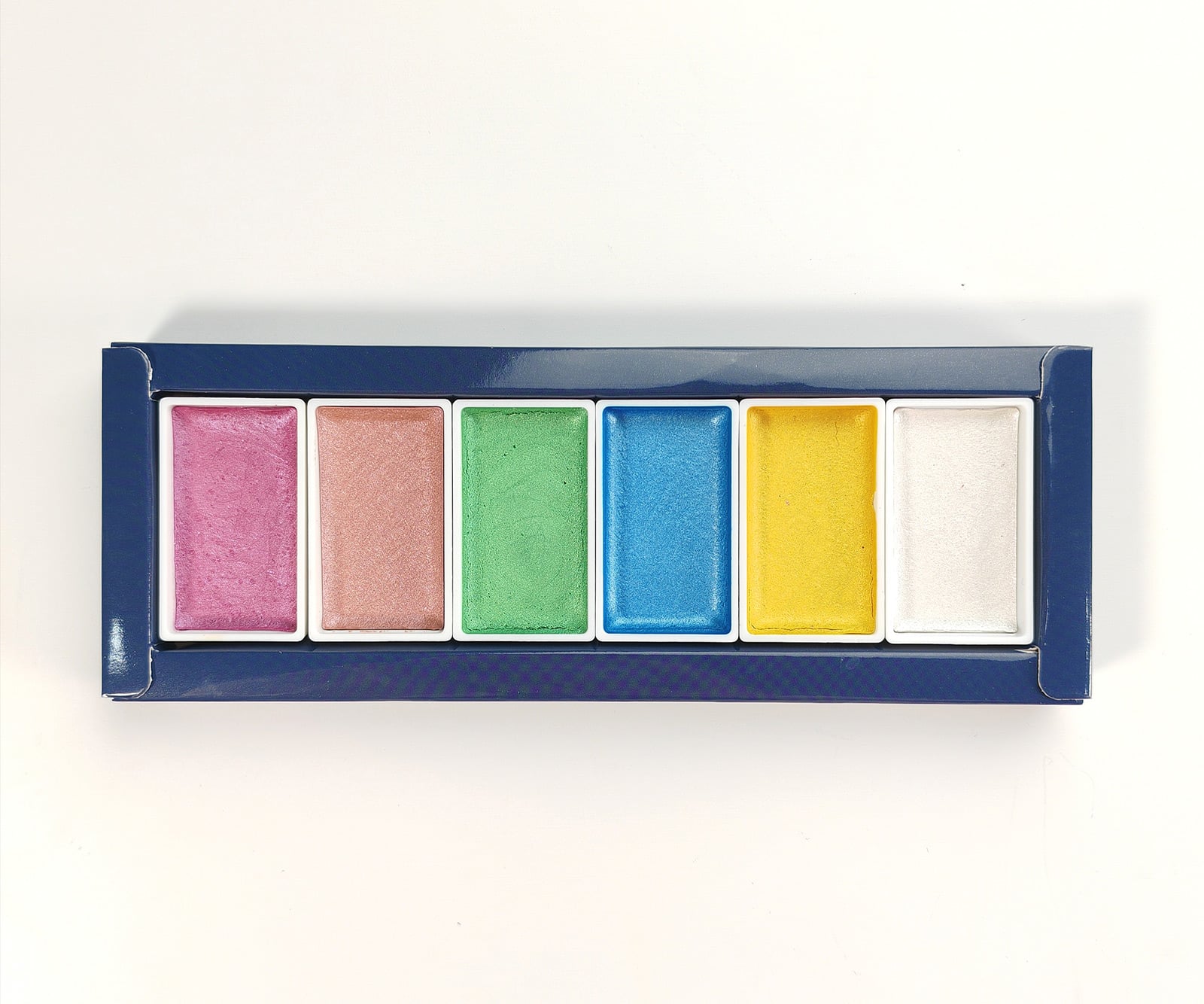 Poezie Classic Paper Box Solid Pearlescent Watercolor – Artist-Grade Pigment
