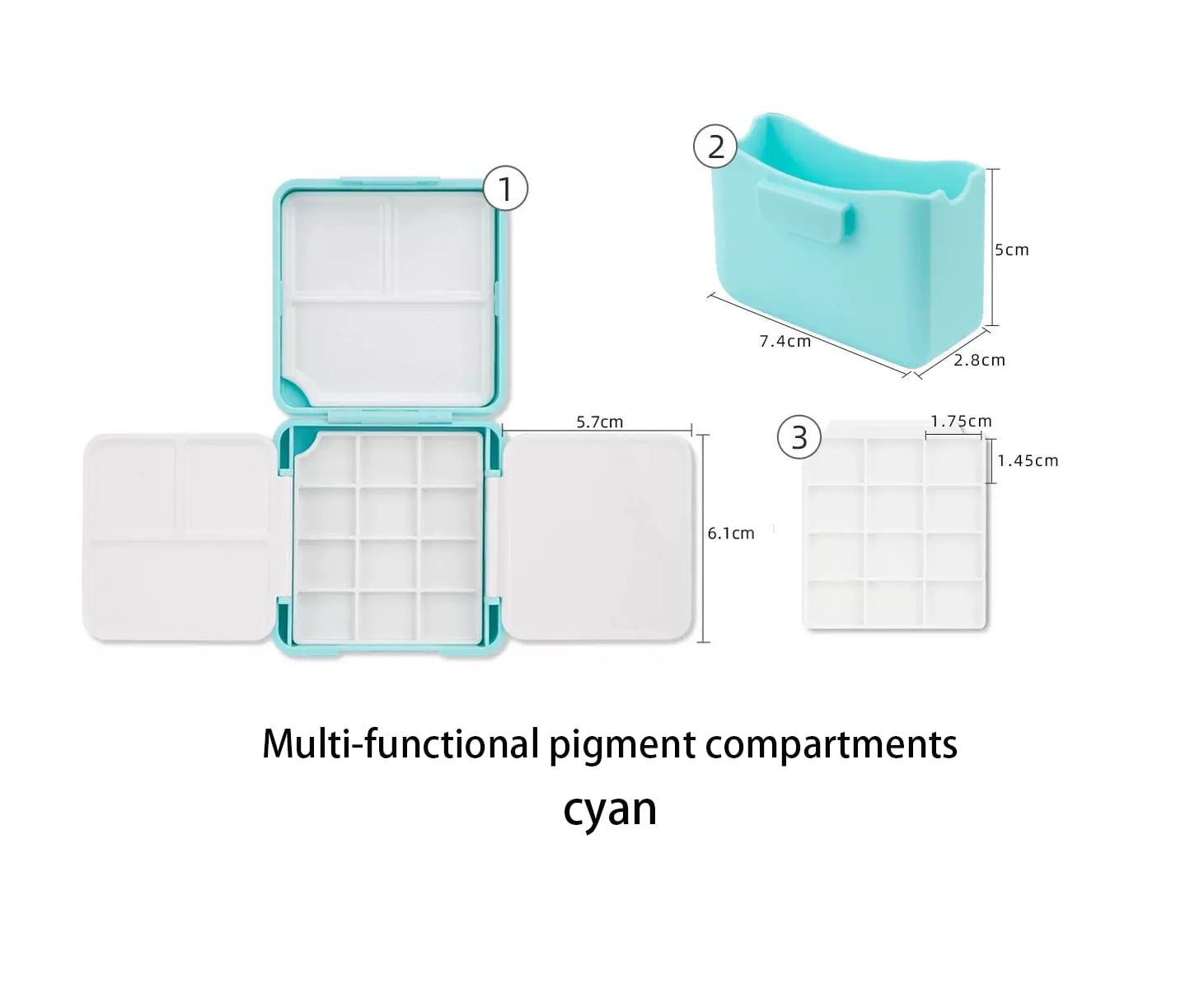 Poezie Portable Palette Box Dimension Specifications Variant Detail Four