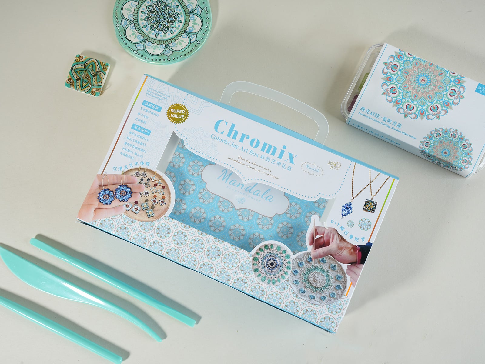 Poezie Handcrafted Mandala Modeling Clay Set – Professional DIY Art Kit