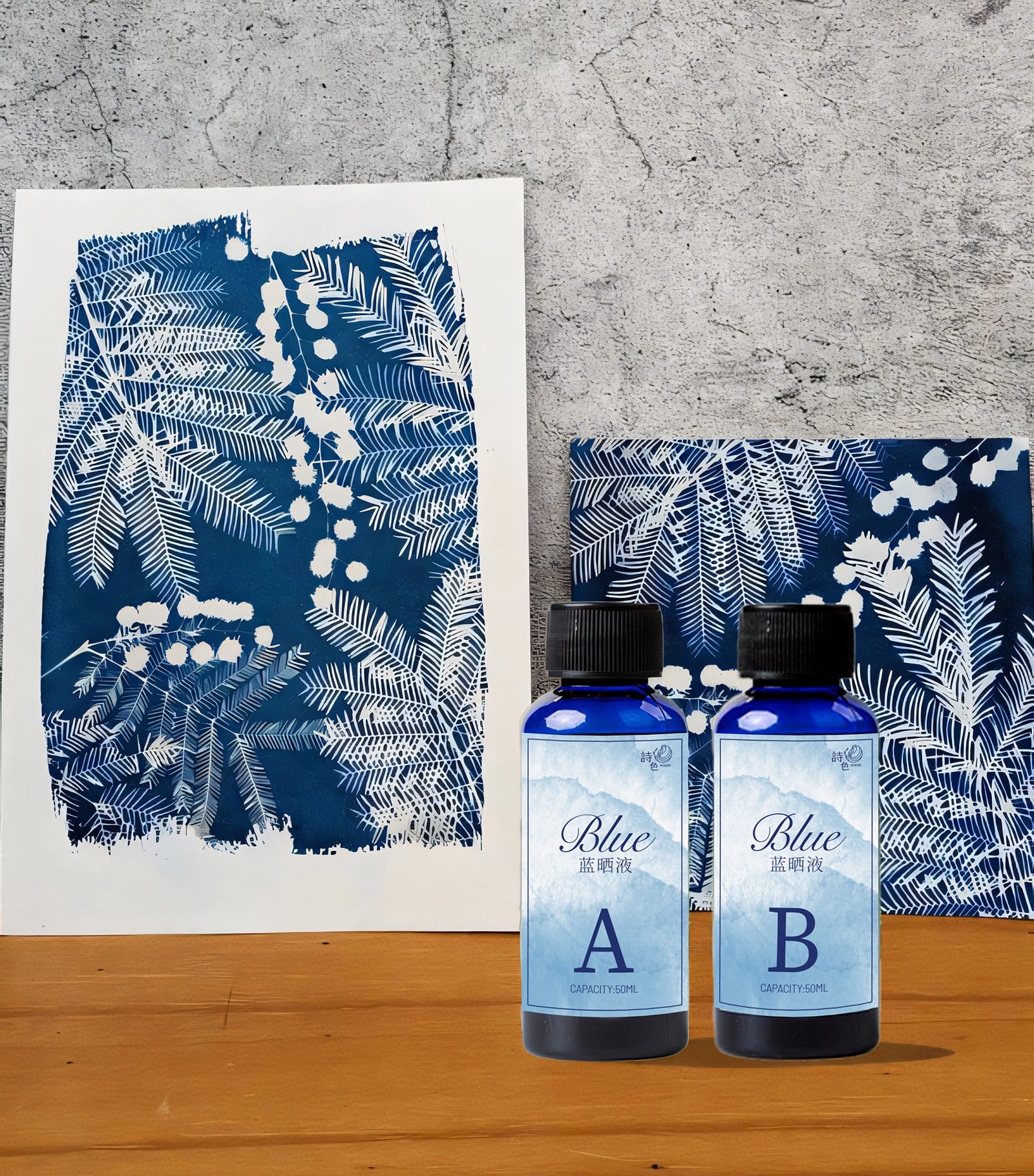 Poezie Alcohol Ink Series Bottle Lineup and Vibrant Fluid Art Gradient Display