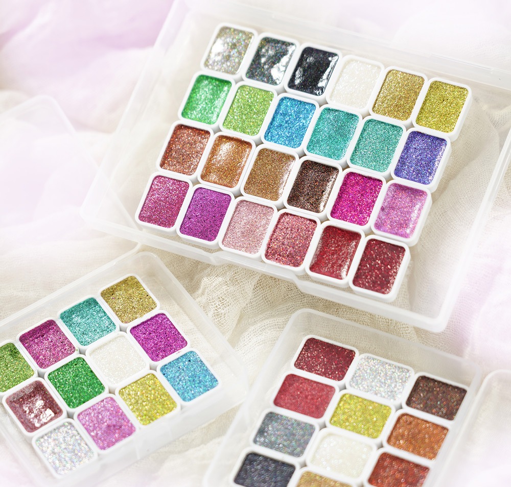 Poezie Professional Solid Watercolor Artist-Grade Travel Set