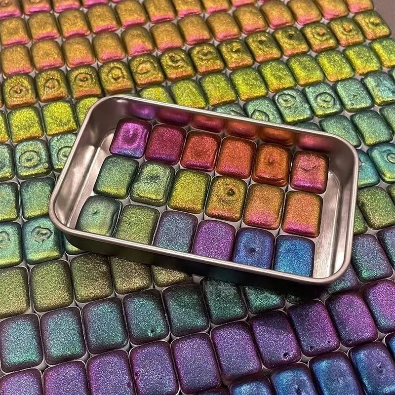 Poezie Chameleon Color-Shifting Watercolor – Artist-Grade Iron Box Set