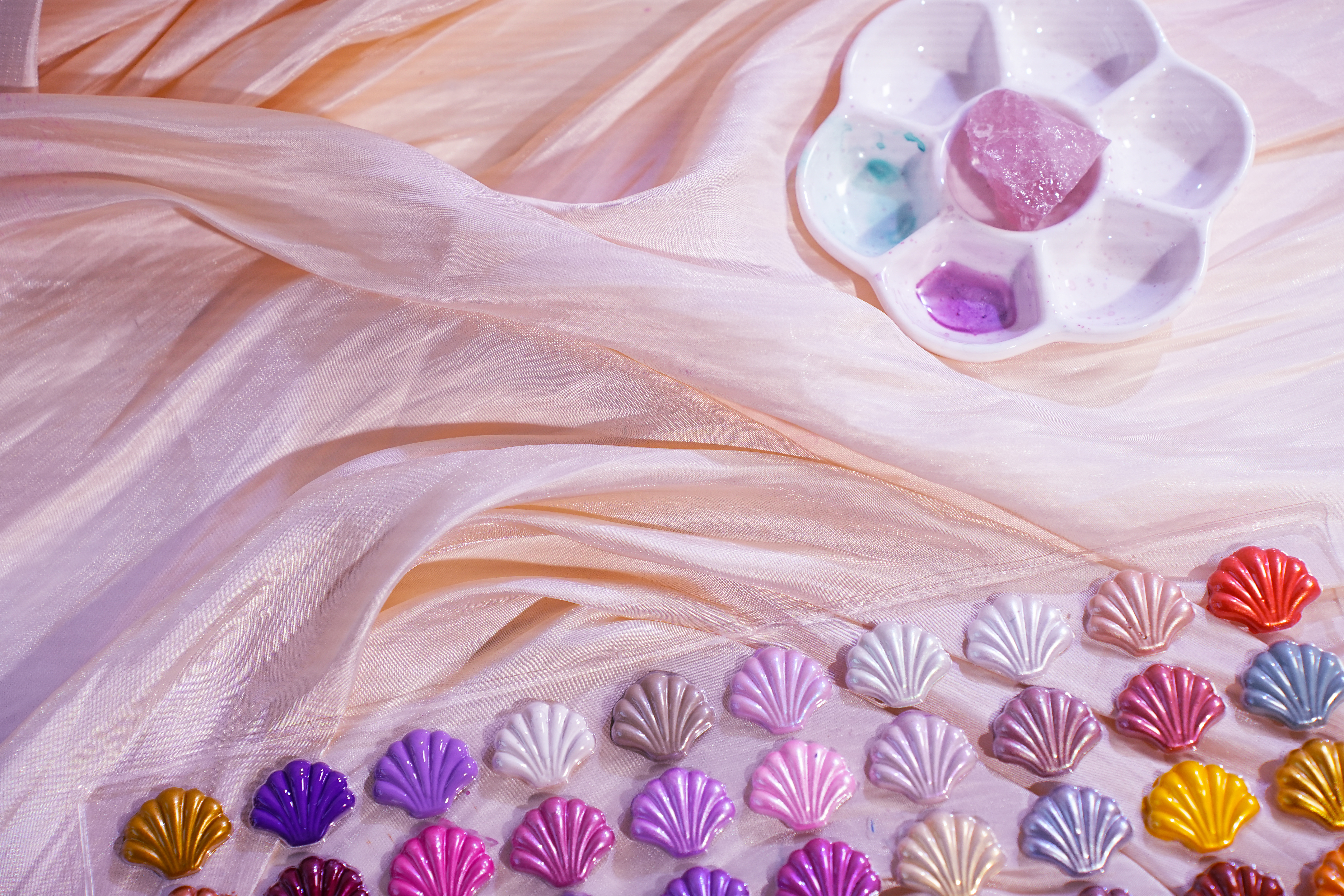 Activating Solid Watercolor Cake with Water Brush