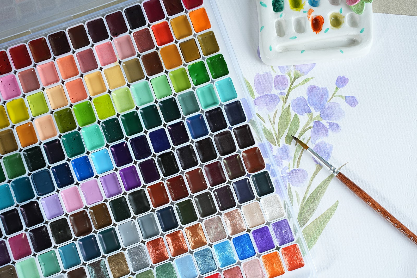 Poezie Artist-Grade 60-Color Watercolor Studio Palette