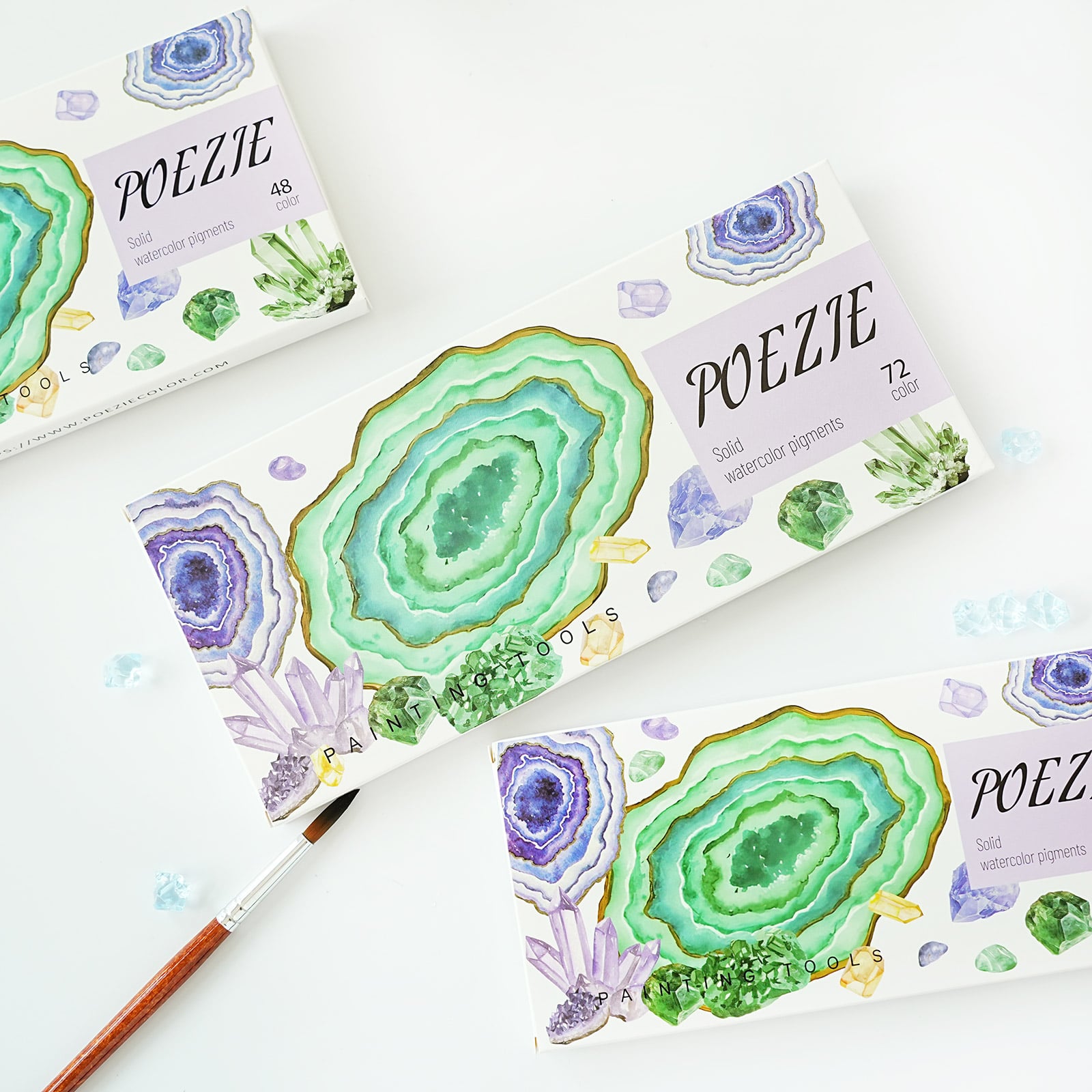 Poezie Beginner Watercolor Set 48 Colors Mid Size Studio Box
