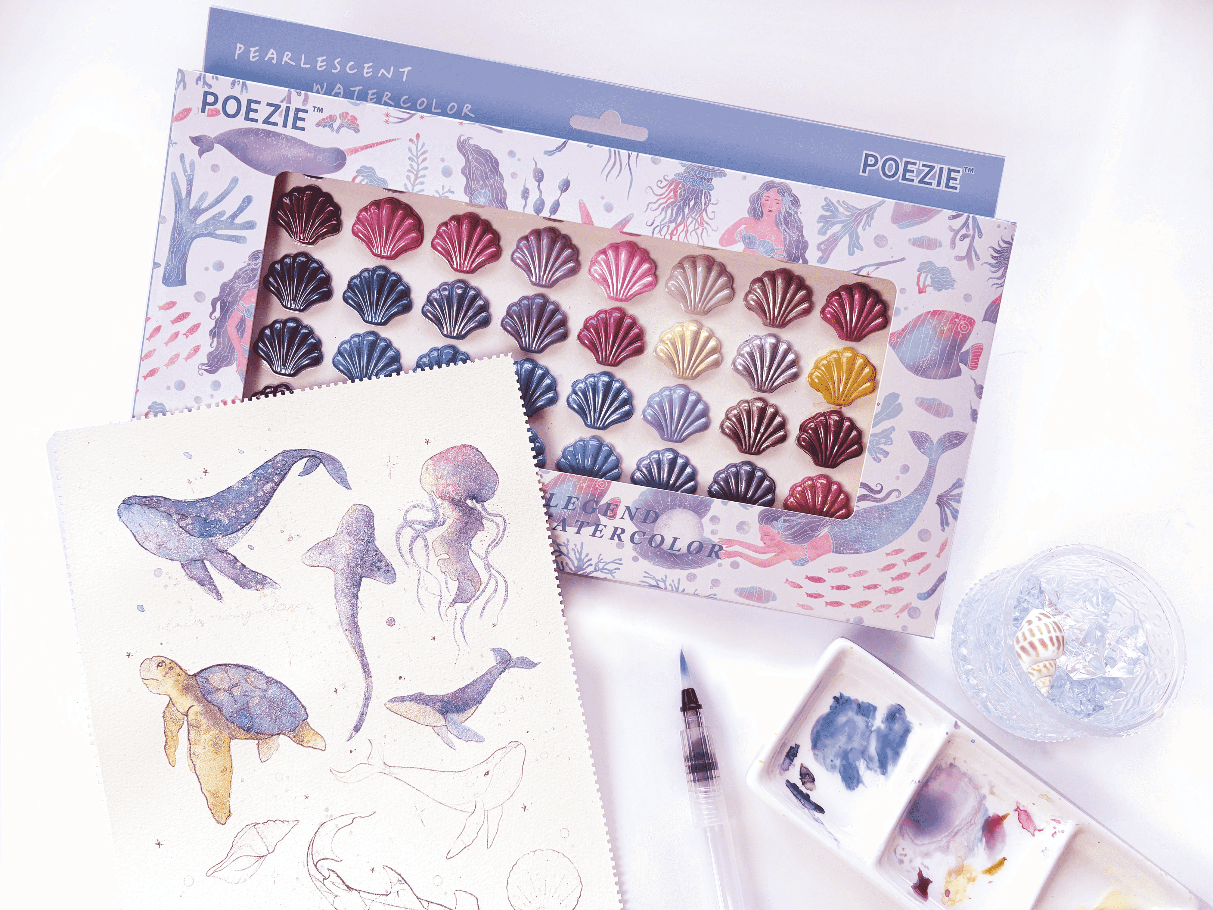 Can high-pigment watercolor paint cover paper texture effectively?