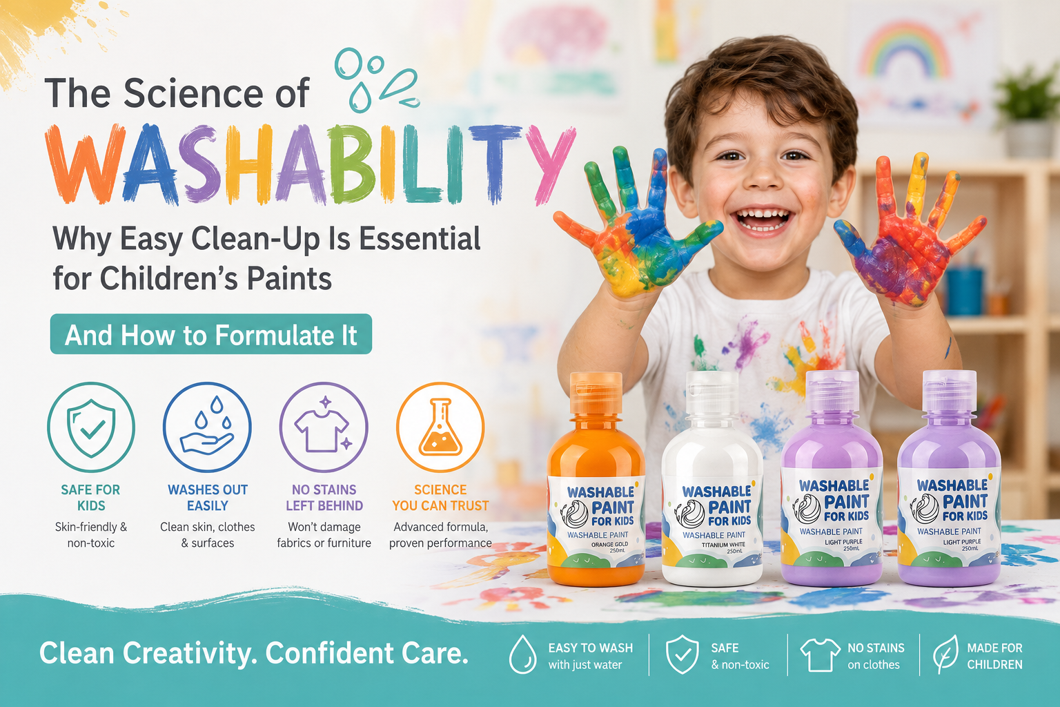 The Science of Washability: Why Easy Clean-Up Is Essential for Children’s Paints (And How to Formulate It)