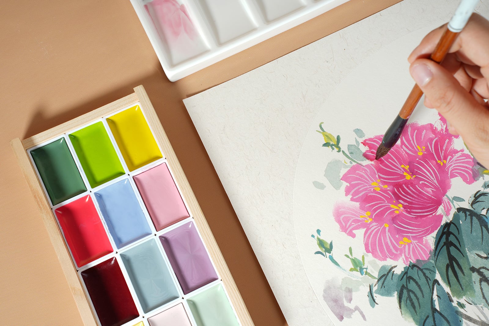Poezie 12-Color Premium Solid Watercolor – Luxury Handcrafted Wooden Box Set