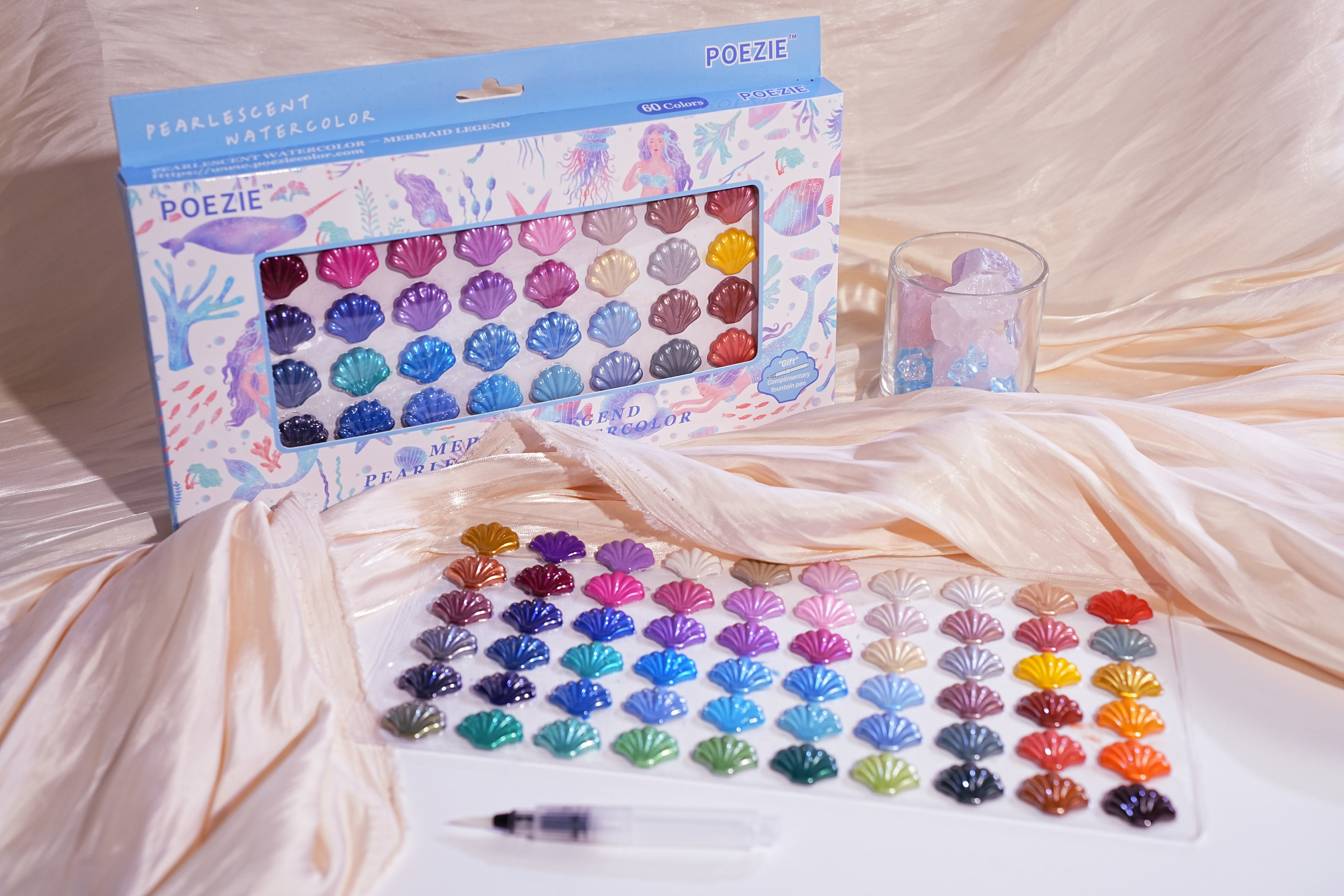 Poezie Mermaid Legend 60 Color Shimmer Palette Main Display