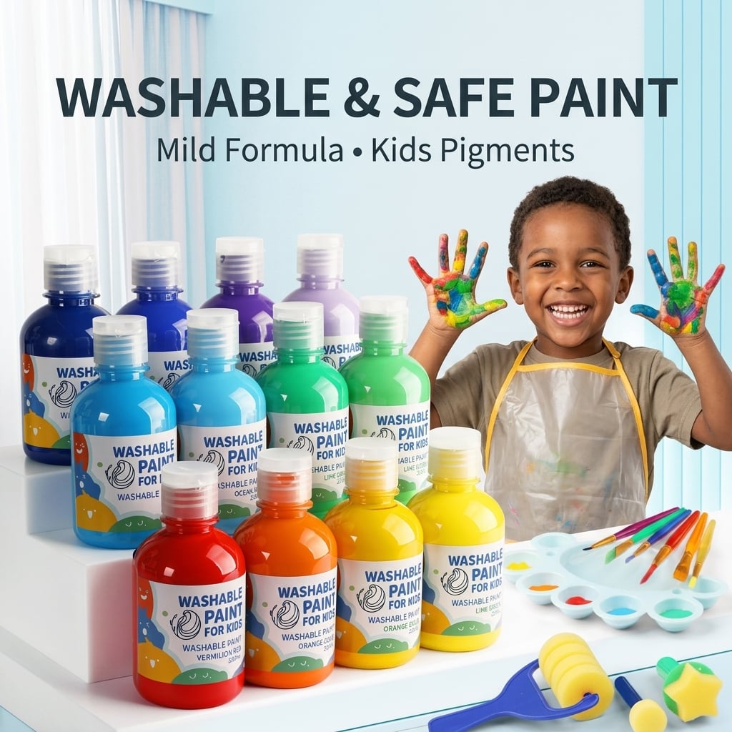 Poezie 250ml Ultra Washable Liquid Watercolor Paint – Non Toxic Art Paint for Kids & Studios