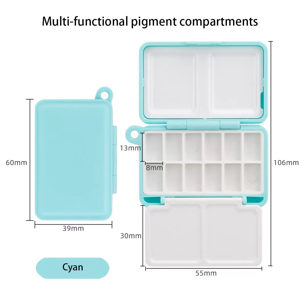 Poezie Portable Palette Box Dimension Specifications Variant Detail Two