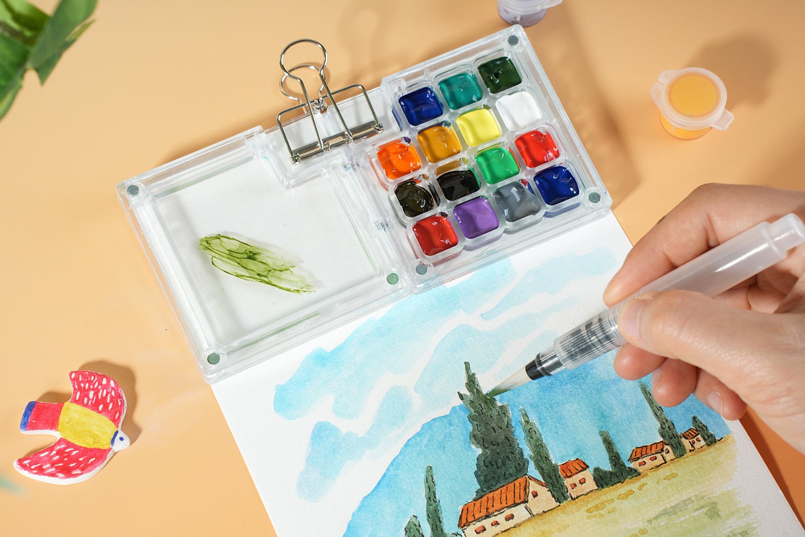 Poezie Portable Acrylic Pigment Set – Lightweight Artist Palette for Plein Air & Travel