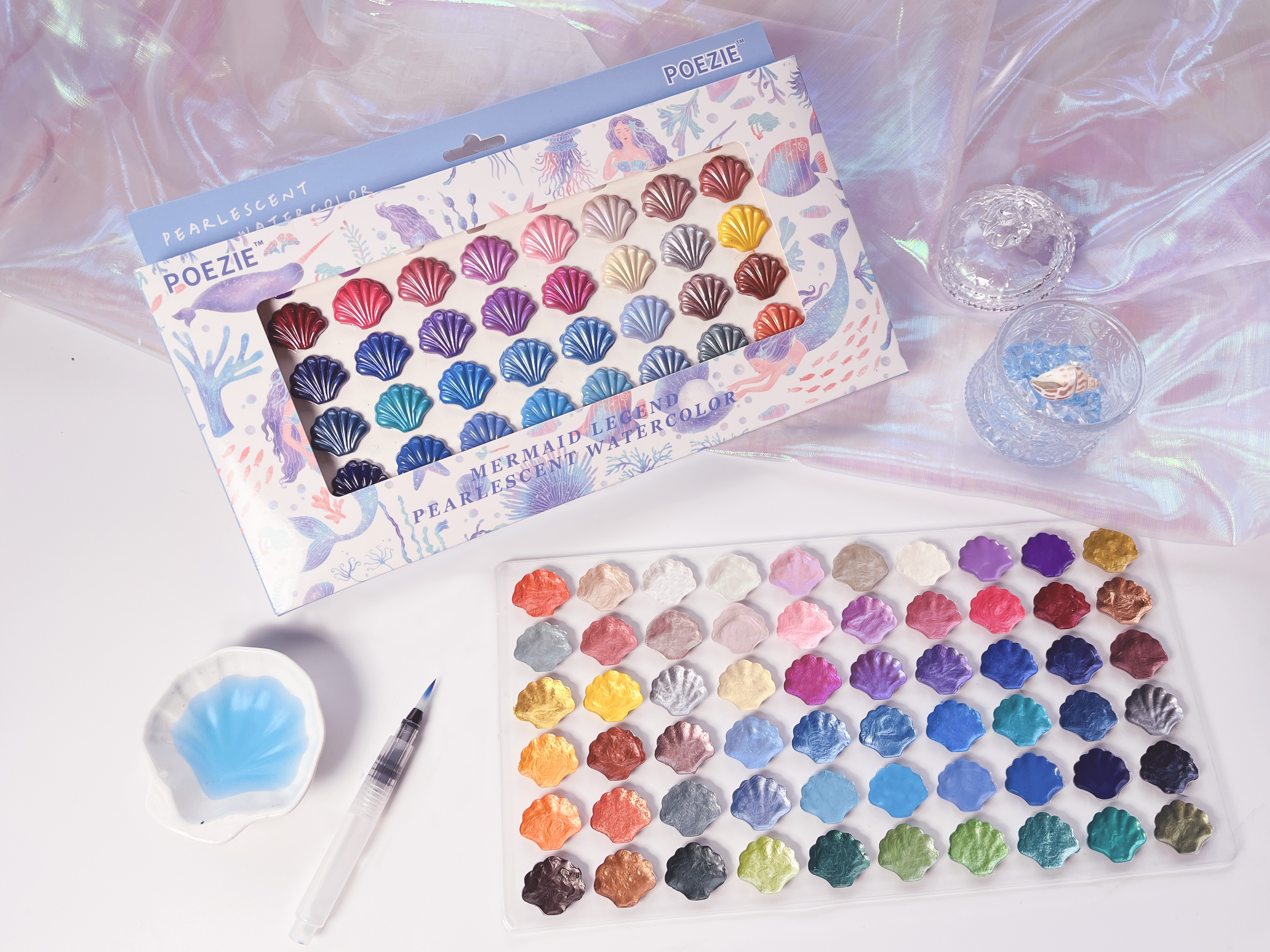 60 Color Pearl Shimmer Metallic Swatch Chart