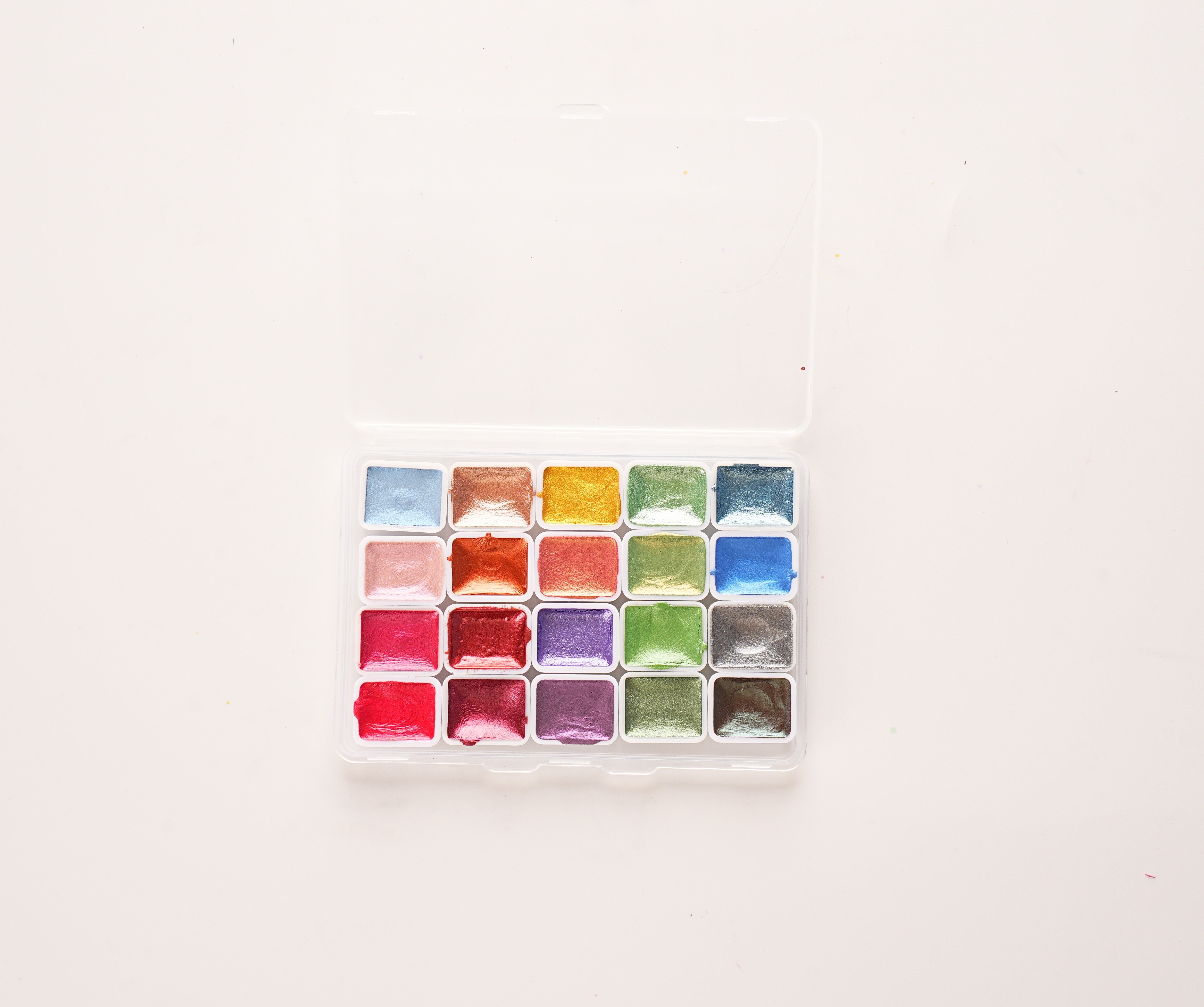 Interior view of the Poezie watercolor travel palette