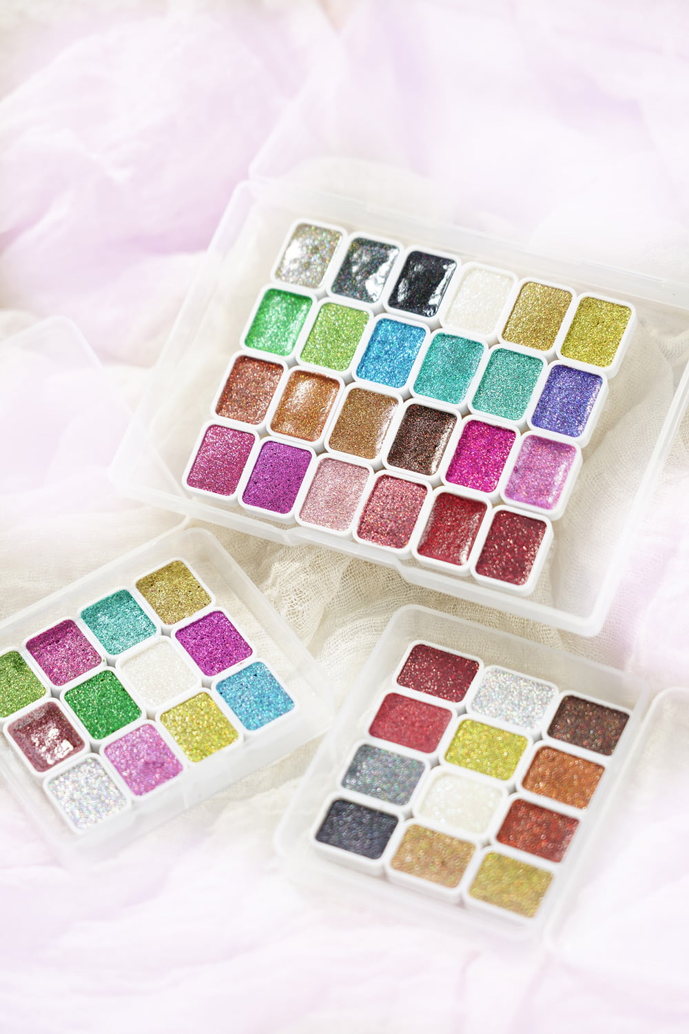 Poezie Professional Solid Watercolor – Artist-Grade Travel Plastic Box