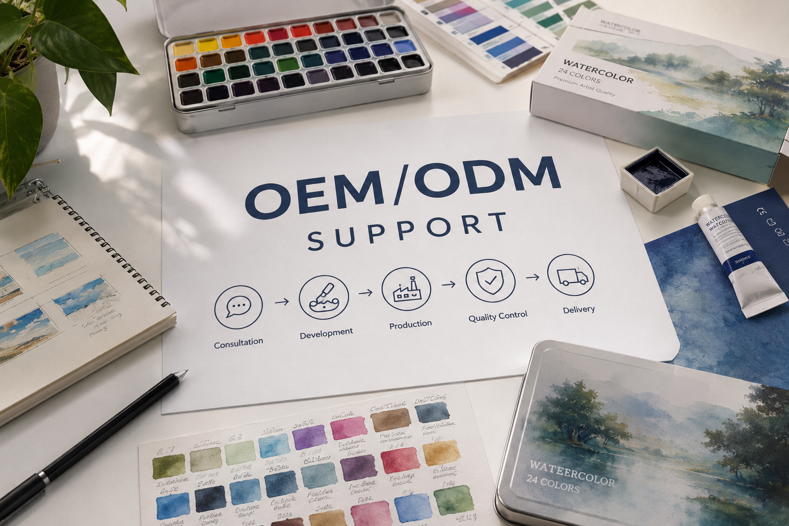 Complete Guide to Watercolor Paint OEM Manufacturing: 7 Key Steps from Demand to Shipment