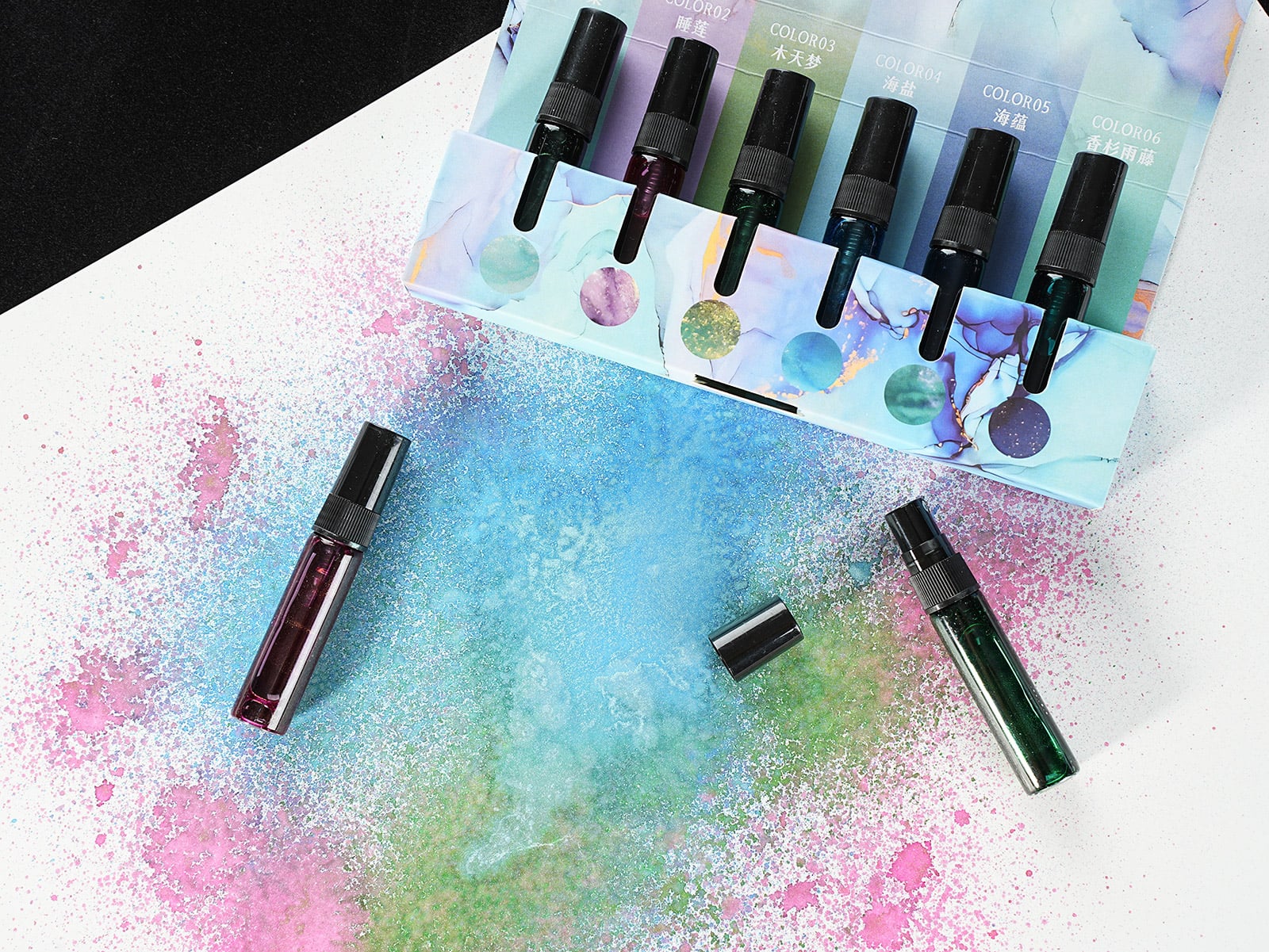 Poezie Metallic Gold Powder Ink Series – Ultra-Smooth Fade-Resistant Pearlescent Liquid Paint Set